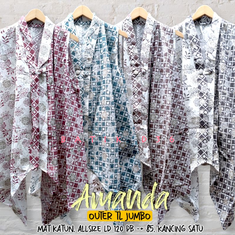 Outer jumbo murah katun halus kasual baju rompi batik baju luar kerja wanita kantor ibu ibu remaja cewek modis model blazer longcardi Cardi outer outerwear santai baju hangout seragam seragaman kembaran keren gendut bagus terbaru super HQ besar super