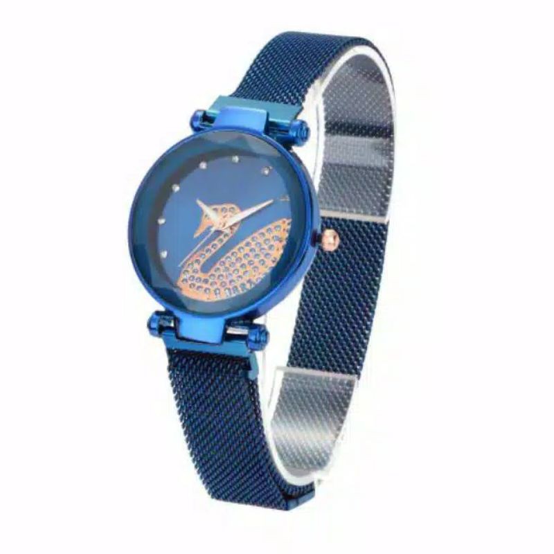 (Grosir)Jam Tangan Wanita Angsa 1 Strap Magnet(Terima Cod)