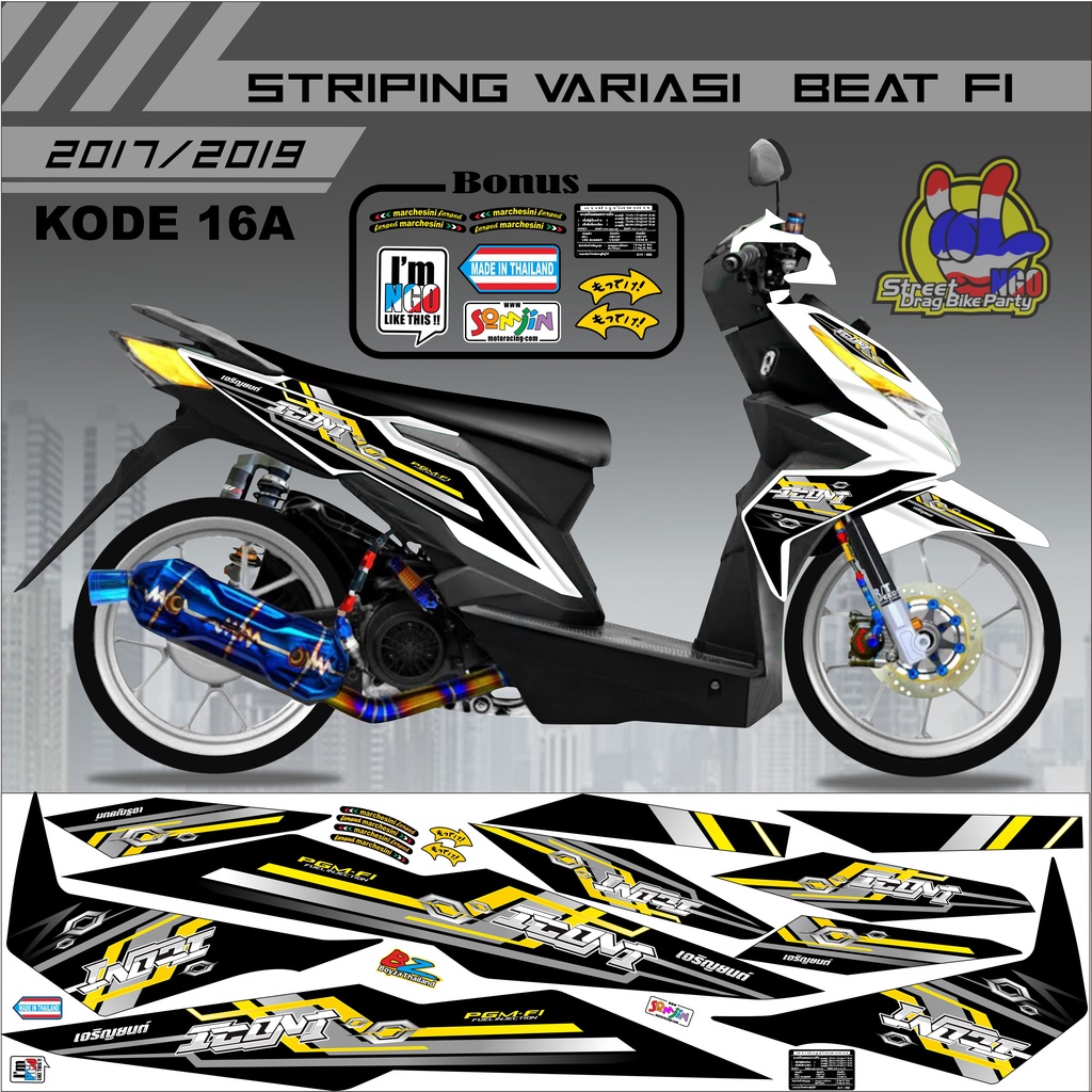 Striping Beat Variasi Stiker Beat Kode 16