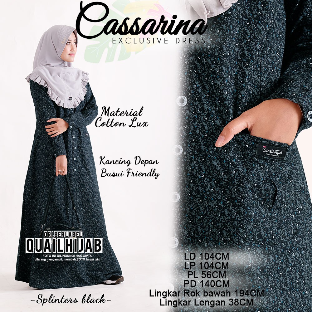 GAMIS CASSARINA QUAIL - HIJAB INSTAN | ORIGINAL QUAIL HIJAB