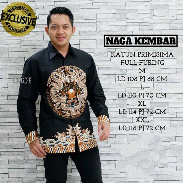 Batik kemeja pria naga