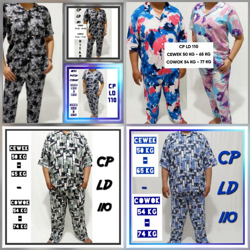 Baju tidur rayon/one set tie dye/krah kemeja/corak/premium bisa copel ibu an anak