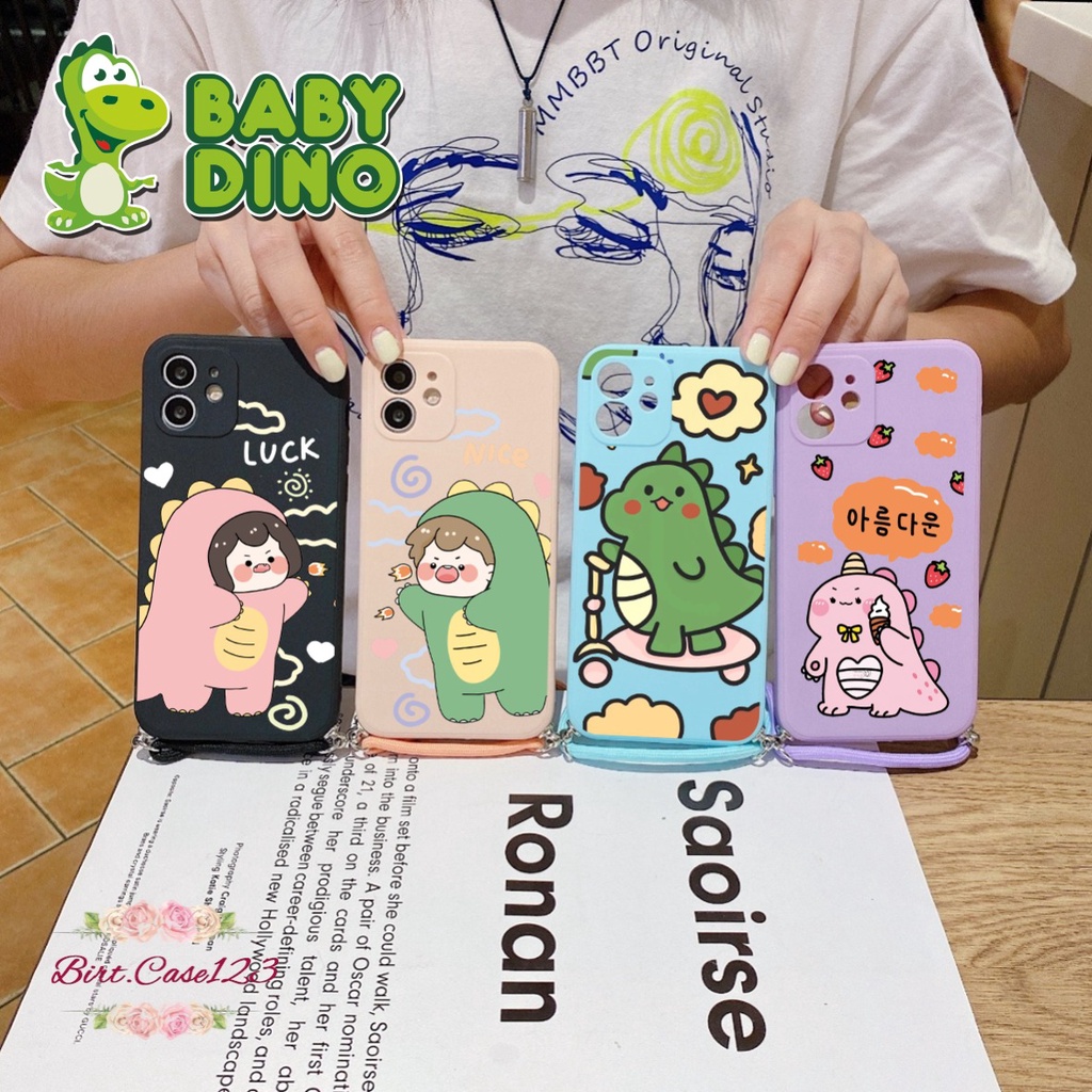SOFTCASE SILIKON SLINGCASE TALI LANYARD STRAP PHONE MACARON PELINDUNG KAMERA BABY DINO OPPO VIVO SAMSUNG XIAOMI REDMI REALME IPHONE ALL TYPE BC6327