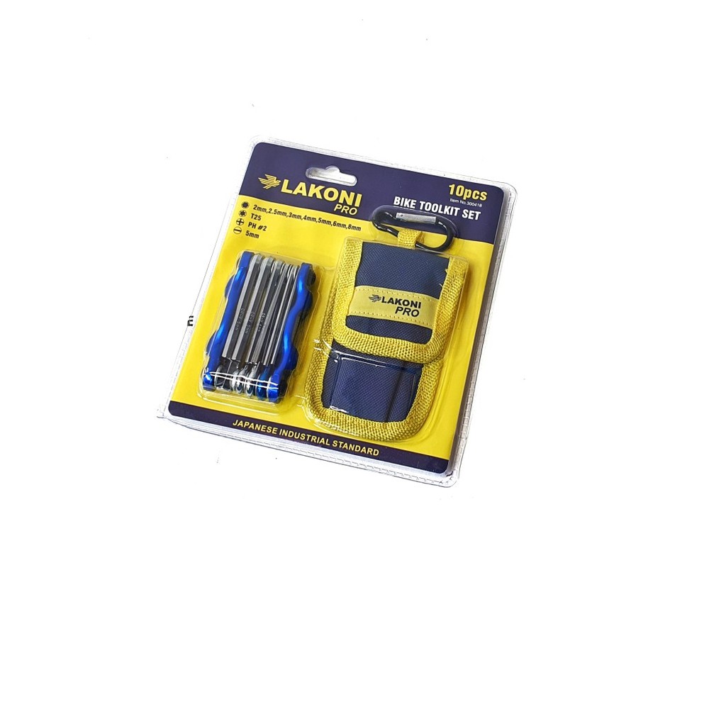 LAKONI Pro Bike Tool Kit Set 10 Pcs / Bike Toolkint set 10pcs / ToolKit ToolSet Sepeda / Repair Kit