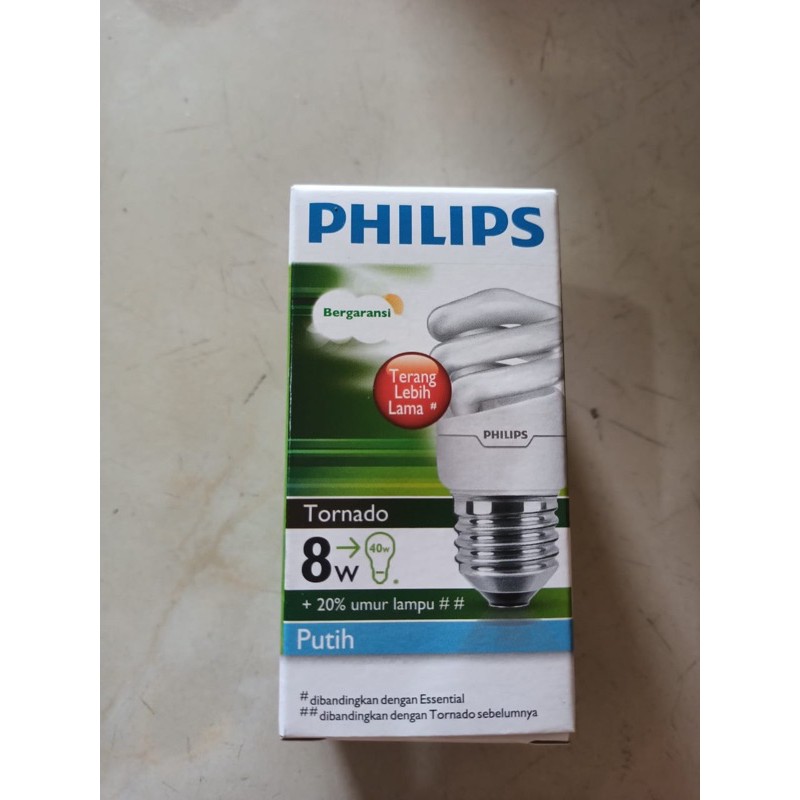 PHILIPS TORNADO 8W LAMPU PUTIH 8W