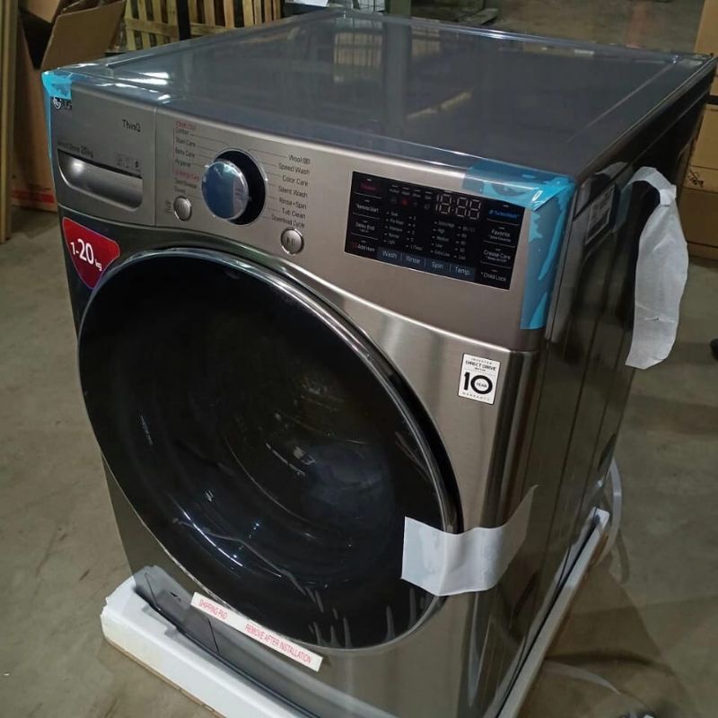 LG F2720SVRV MESIN CUCI FRONT LOADING INVERTER 20 KG F2720 NEW COCOK UNTUK LAUNDRY