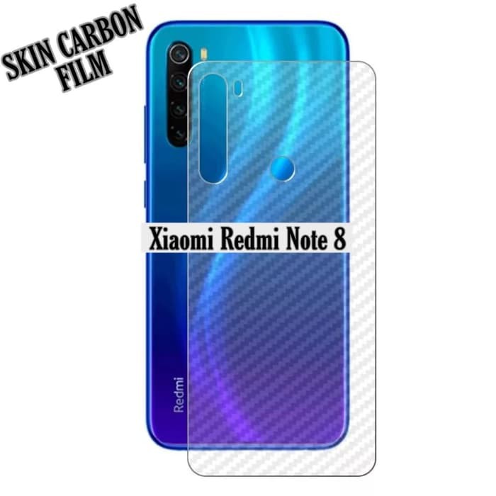 SKIN CARBON XIAOMI REDMI NOTE 8 - ANTI GORES BELAKANG REDMI NOTE 8 BIASA - BC