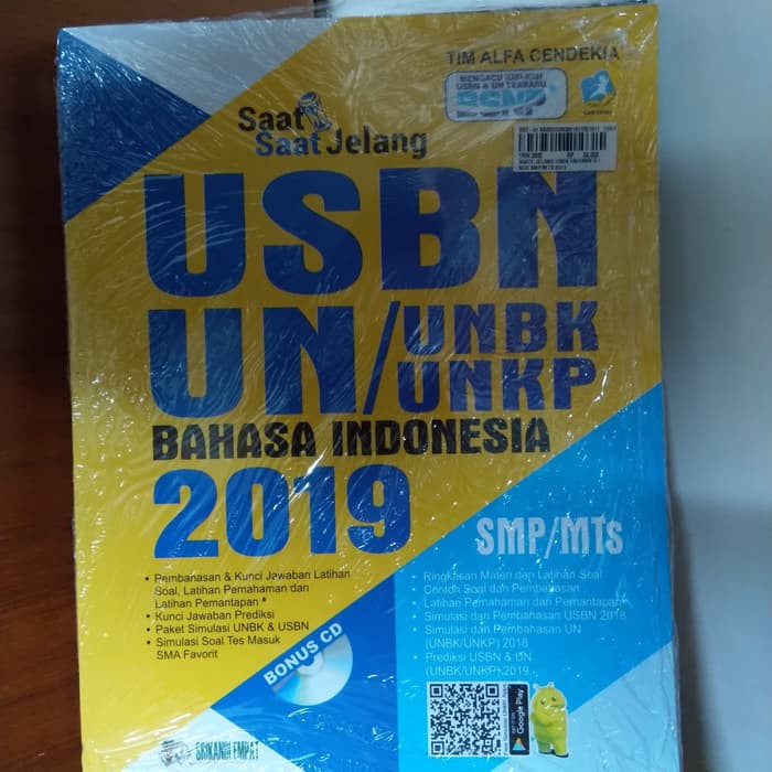 Buku  BUKU SAAT-SAAT JELANG USBN UN UNBK UNKP 2019 BAHASA INDONESIA SMP/MTs