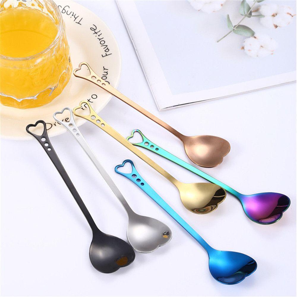 Solighter Sendok Kopi Dapur Kreatif Dessert Spoon Stainless Steel