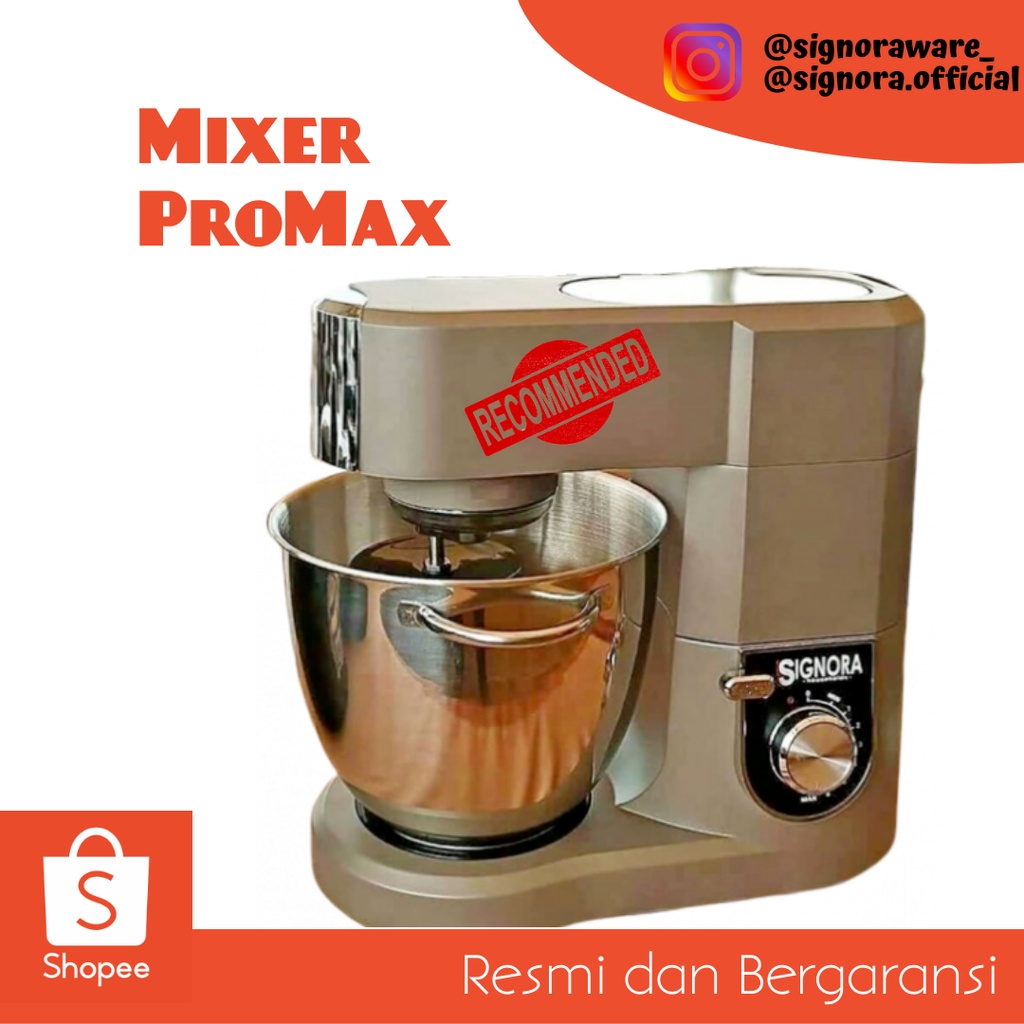 Signora Mixer Promax 6.7 Liter untuk total adonan 2 kg