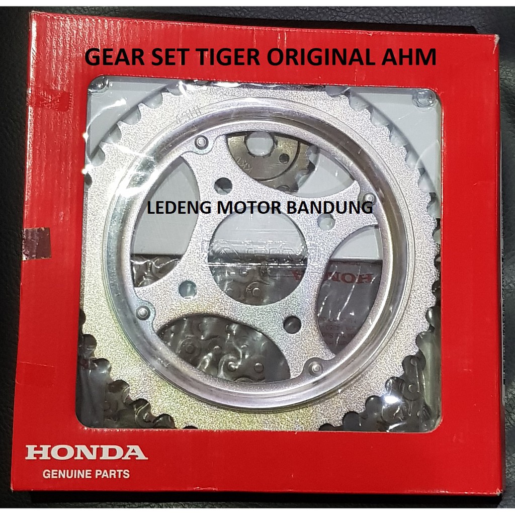 Original Gear Set Tiger Honda Rantai Komplit GirSet Depan Belakang AHM Honda