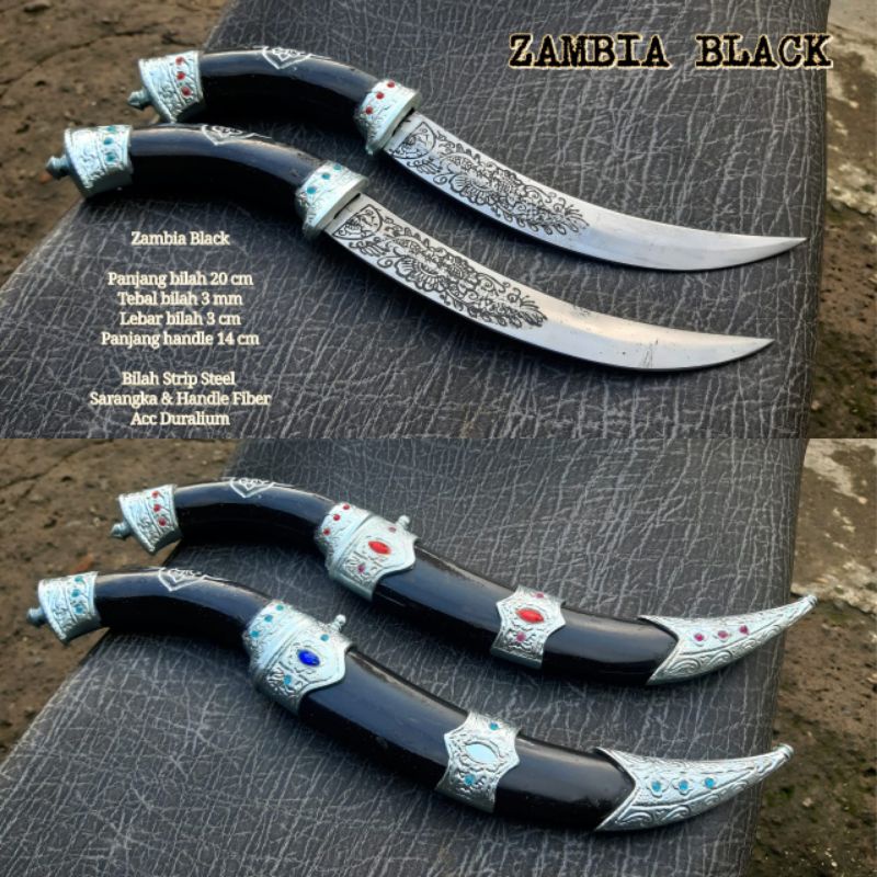 Pisau Model zambia knife sarung fiber