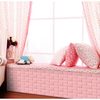 Menebal 3d Wallpaper Foam Dinding Wall  Sticker  Brick Wall  