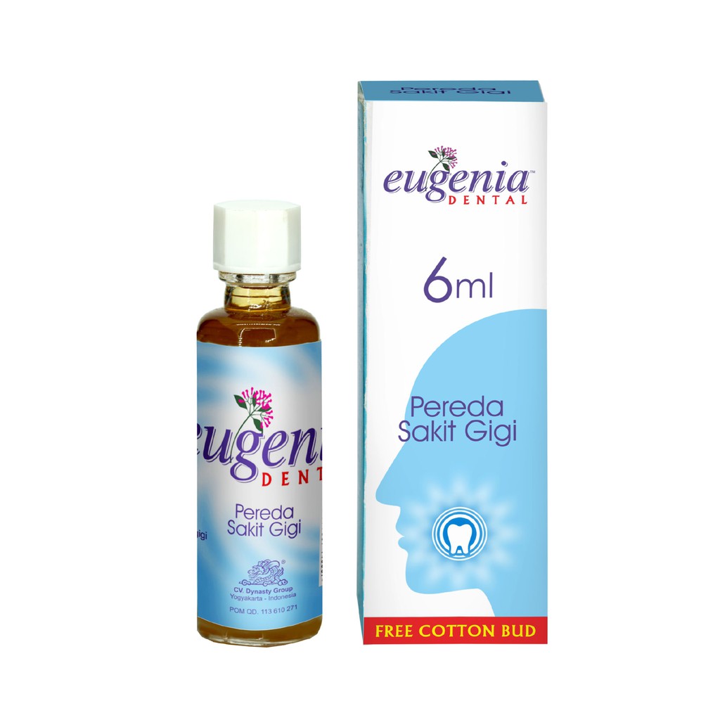 Eugenia Dental 6ml Eugenol (C10H12O2) Obat Pereda Sakit Gigi Anti Bakteri Kumur Cengkeh Clove Antise