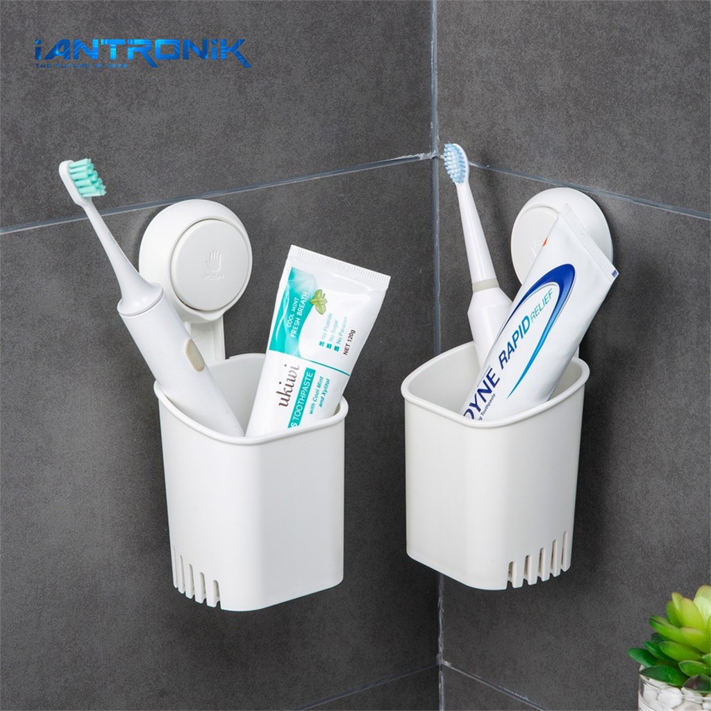 KIYOTE Toothbrush Organizer - Rak Tempat Sikat Gigi Odol Tempel Dinding