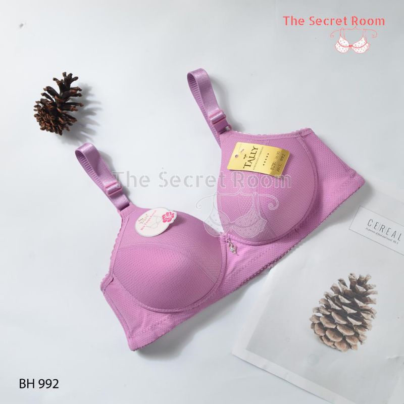 TALLY BRA BH 992 | CUP B BESAR | TANPA KAWAT | BUSA TIPIS | SIZE 36-42