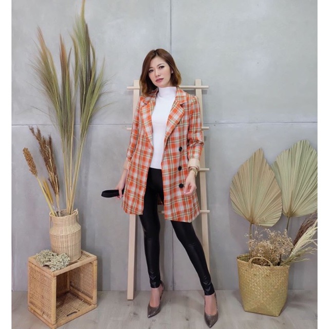 AGATHA TARTAN COAT / COAT WANITA PREMIUM / COAT WANITA IMPORT / COAT WANITA TERBARU / HIJAB FRIENDLY