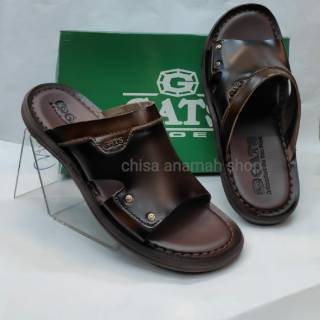  Sandal  kulit pria  GATS  GH 003 brown original Shopee 