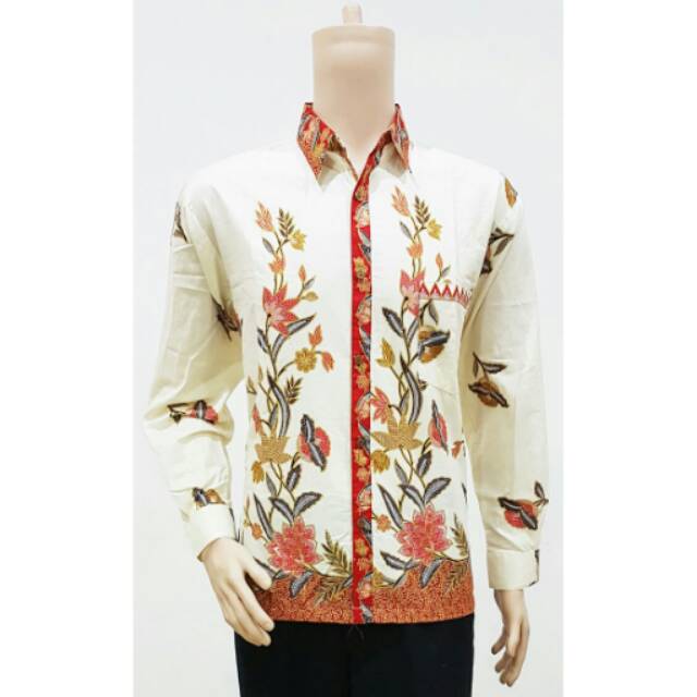 Kemeja Batik/baju batik/hem batik pria Kanaya - Merah