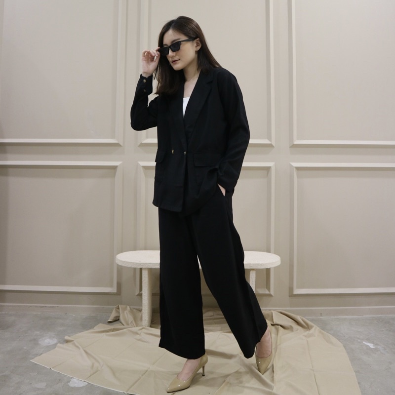MSMO Set Long Blazer Culotte / Set Wanita / Setelan Wanita / Blazer Wanita / Set Blazer-8
