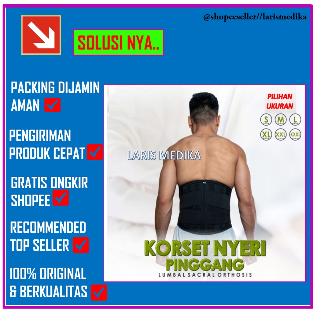 Korset Lumbal Elastis Korset Lumbar Korset Tulang Belakang Korset Sakit PinggangKorset Lumbar Orthopedi Tulang Belakang Lumbal Korset Lumbal Terapi Saraf Terjepit HNP/Tulang Ekor / Korset Sakit/Nyeri Pinggang / Korset LSO