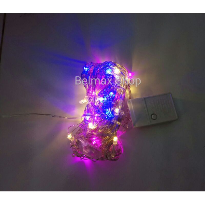 Lampu Natal Led Warna Warni + Contra Steker / Lampu Hias Led Warna Warni