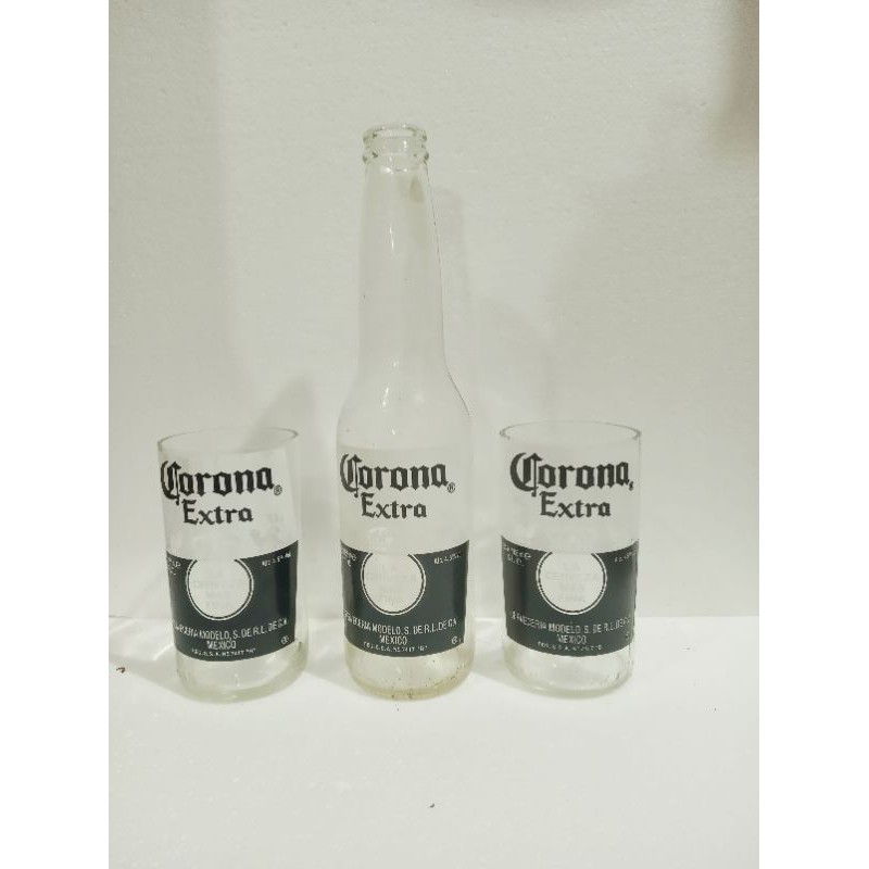 botol vas bunga bekas minuman corona extra botol kaca unik antik