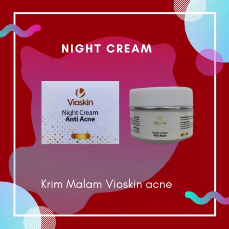 VIOSKIN Cream Malam Obat Penghilang Jerawat Paling Ampuh Pria Wanita Penghilang Bekas Jerawat Batu P