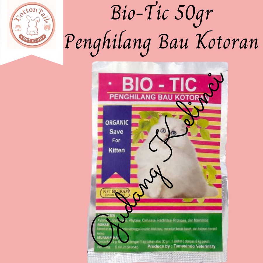 BIO TIC / BIOTIC 50gr Penghilang Bau Kotoran Anjing &amp; Kucing