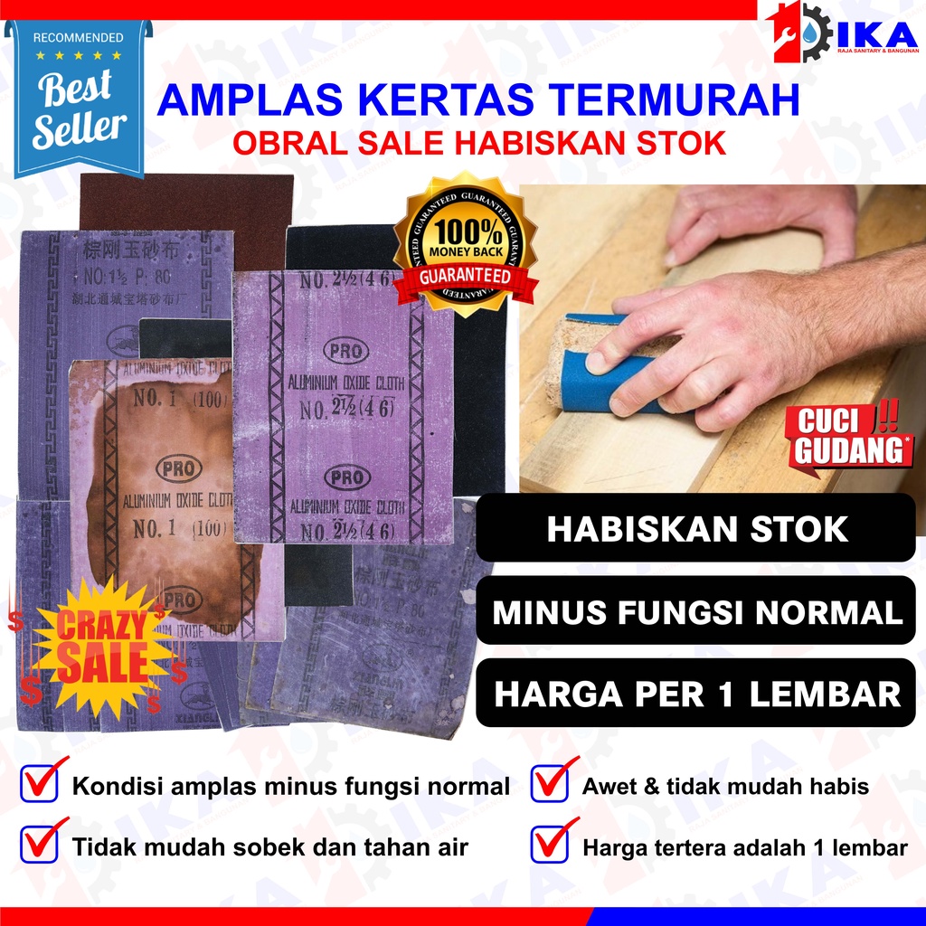 Amplas Besi no 1, 1 1/2 , 2 1/2 Merk PRO / XIANGLIN TERMURAH