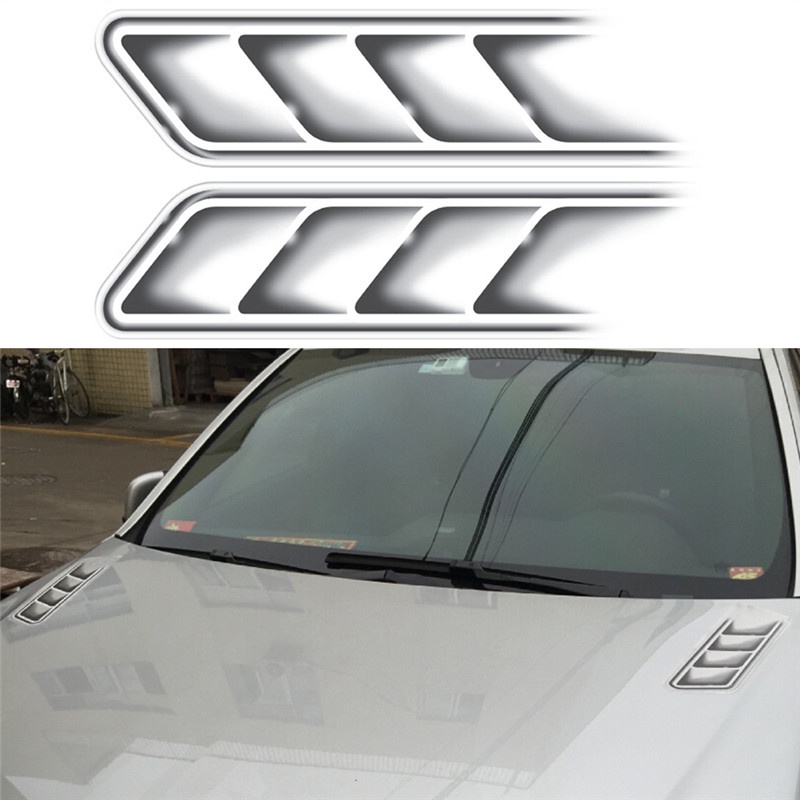 {LUCKID}Car Waterproof Shark Gills Stickers Auto Sticker Car Vent Air Flow Fender Decor