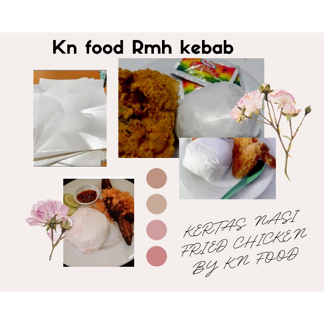 Kertas Nasi Fried Chicken 50 Pcs -Kertas Pembungkus Nasi Fried Chicken