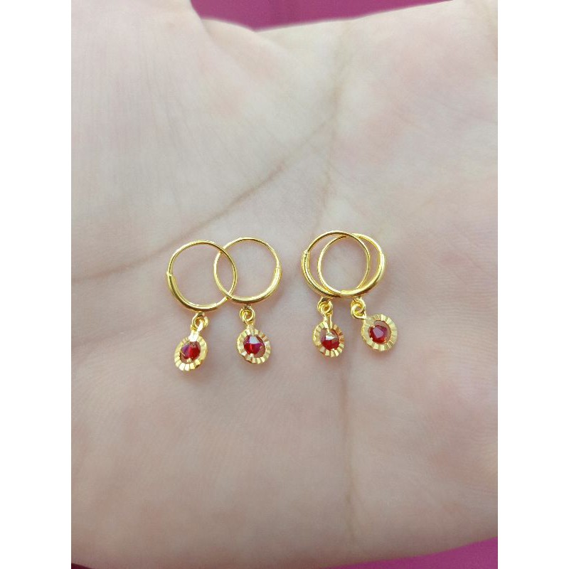 ANTING ANAK  PERAK 925 LAPIS MAS 24K ASLI