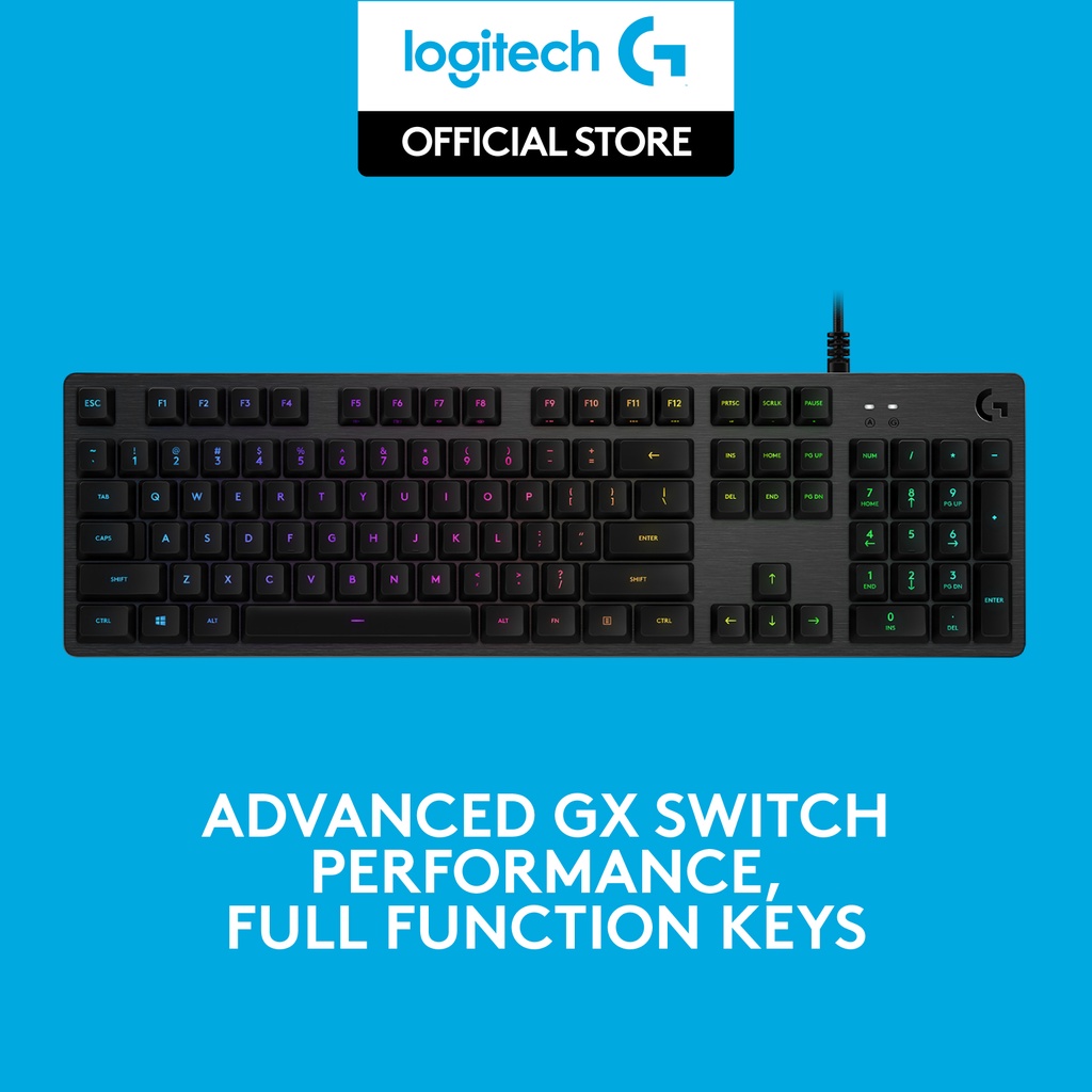 Logitech G512 Keyboard Gaming Mechanical RGB Lighting - Clickly Blue-1