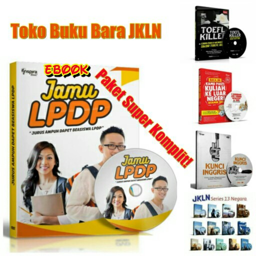 Paket Powerfull (Jkln, Toefl Killer, Kunci Inggris, 1 Dvd Series 13 Negara Pilihanmu + ebook LPDP)