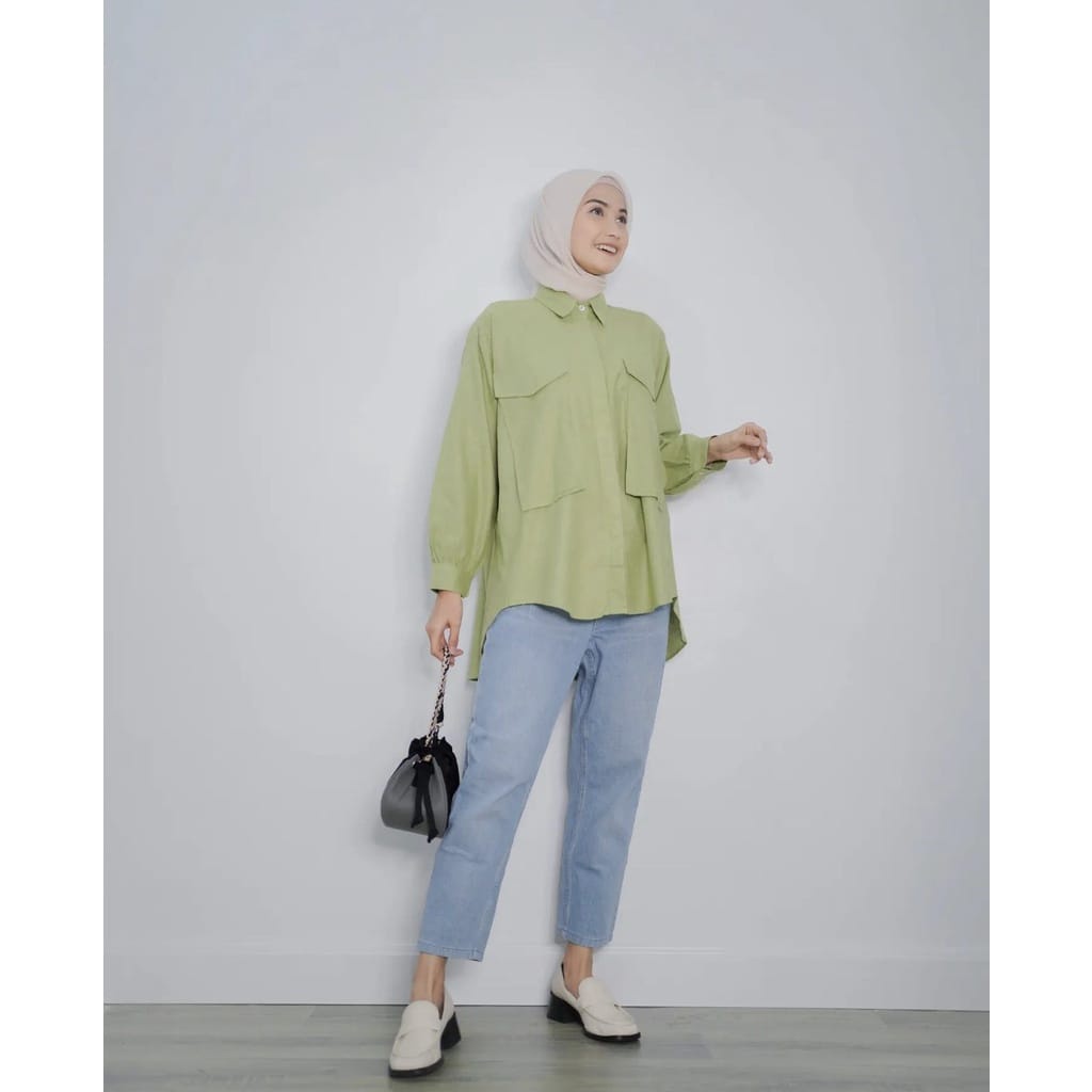 SHALWA BLOUSE - / BLOUSE CANTIK / BLOUSE OVERSIZE / KEMEJA MURAH