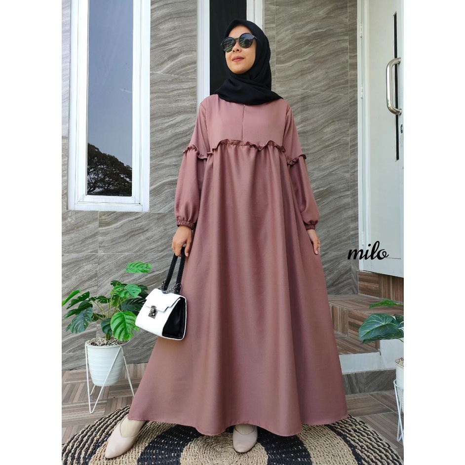 Gamis Ity Crepe Rempel/ Dress Ity Crepe L-XL