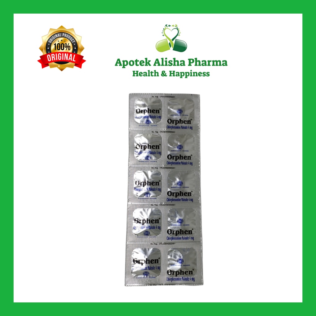 Orphen Tablet Strip / Box - Orpen CTM Tablet Obat Alergi / Gatal / Biduran / Kaligata