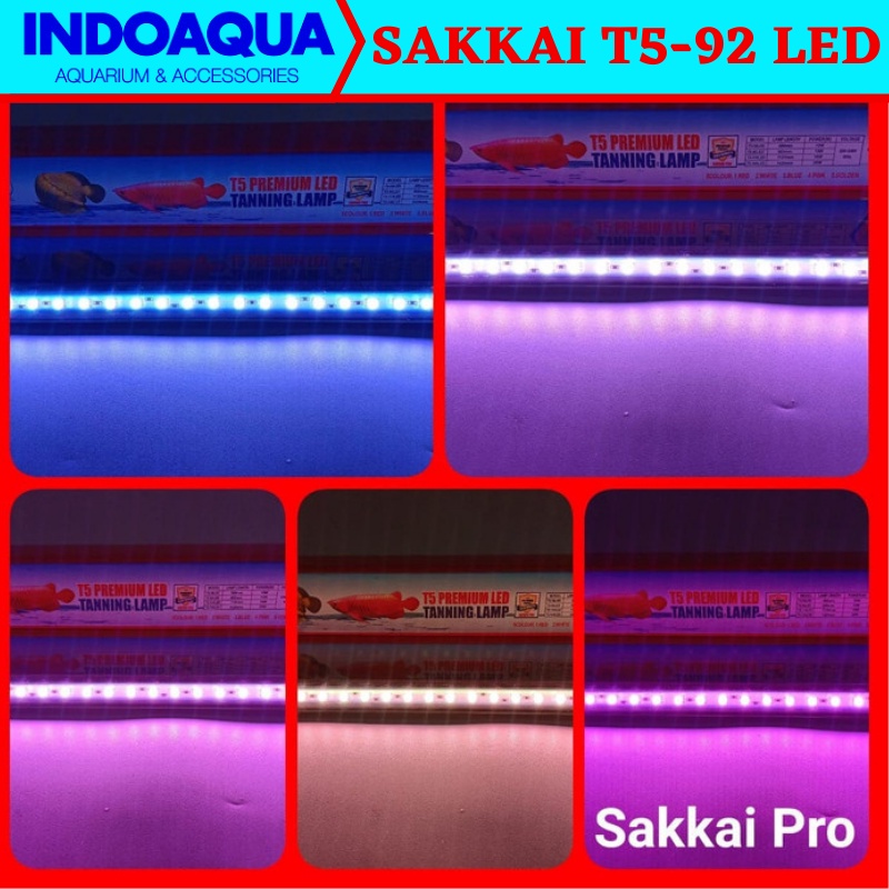 Lampu Tanning Ikan Arowana Sakkai Pro T5-92 Lima Mode Cahaya Celup Tahan Air | Lampu Celup Aquarium 