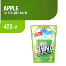 Cling Pembersih Kaca Pouch Apple Fresh Refil 425ml