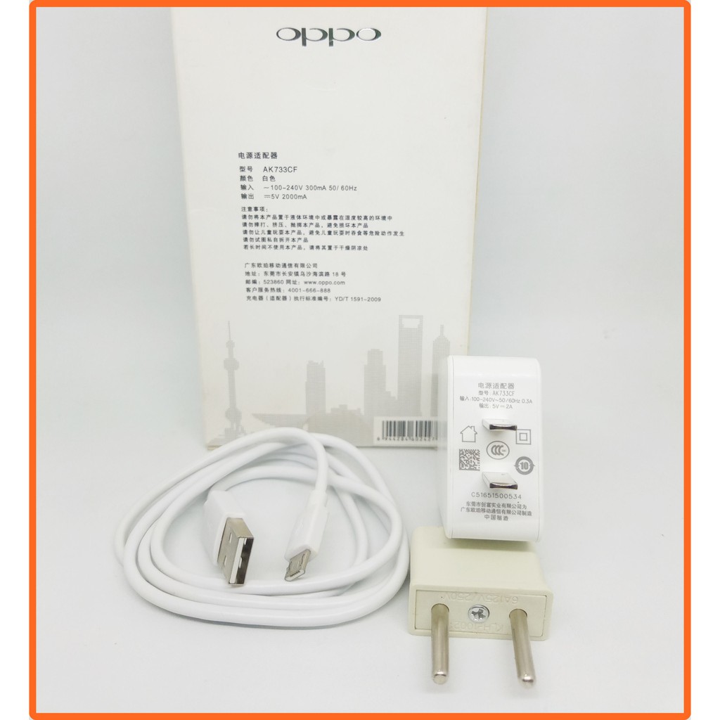 Charger Oppo TC Original Oppo AK733CF International Original Oppo Charger Micro USB A31 A37 A39 A53