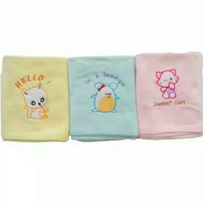 Handuk Bayi Ivory Bordir Ukuran 60*110 Cm-Handuk Mandi Bayi Murah