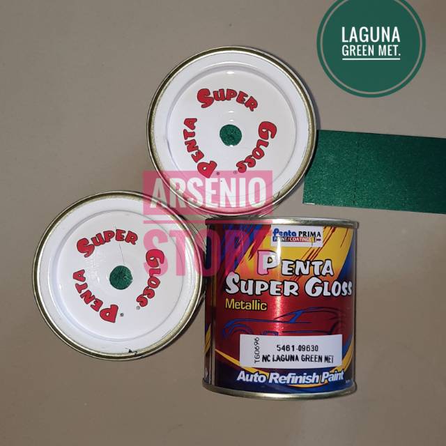 Mikhaeladsport Cat Penta Super Gloss Hijau Botol Laguna Green Met - Cat Motor Hijau Botol - Penta