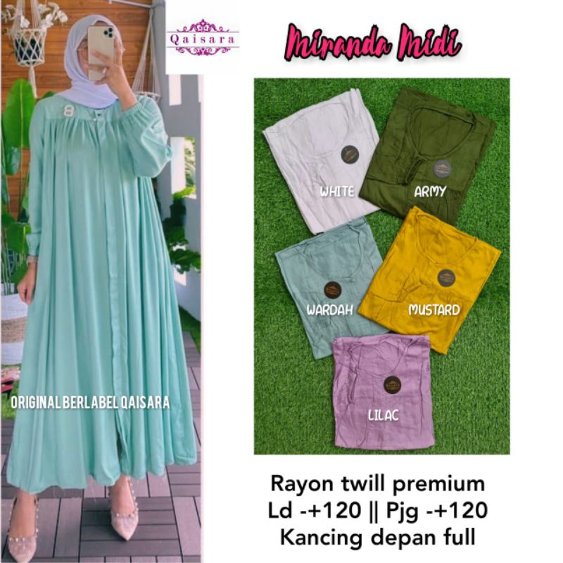 miranda midi dress rayon twil ld jumbo 120cm