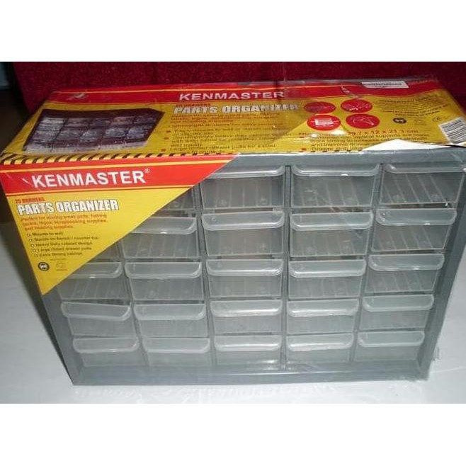 RAK KOMPONEN 25 slot / KOTAK SPARE PART / RAK SUSUN Kenmaster
