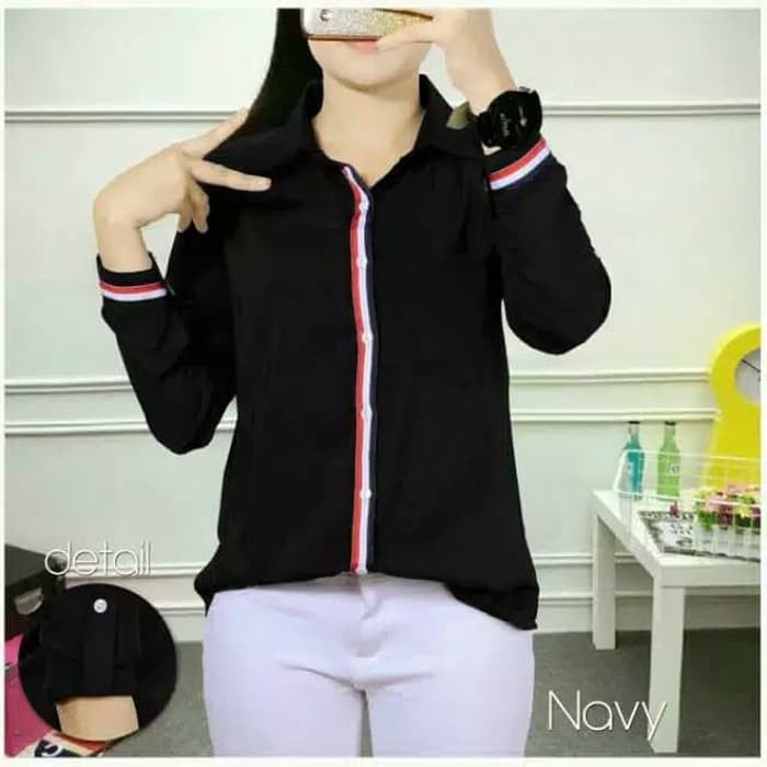 HEM KEMEJA BAJU WANITA MODEL KOREA BEST SELLER PALING MURAH