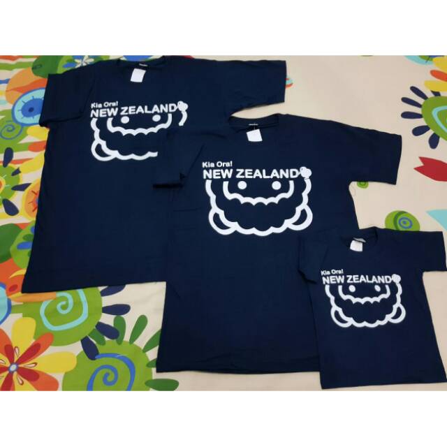  Baju  kaos new zealand keluarga  family pasangan couple  anak 