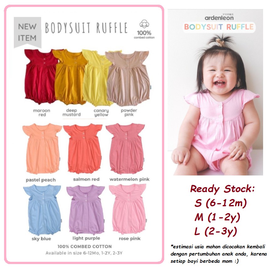 ARDENLEON  Bodysuit Ruffle 6 bulan - 3 Tahun CBKS