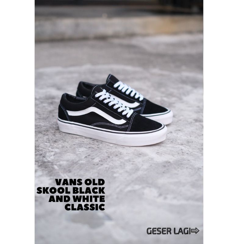 Jual Vans Old Skool Black And White Classic | Shopee Indonesia