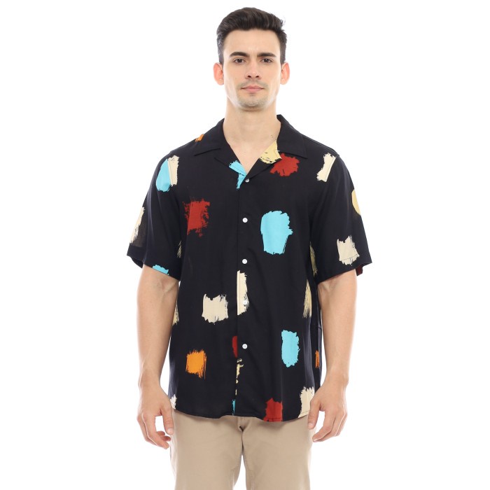 Kemeja Pria Men Kemeja Cowok Casual Atasan Distro Slimfit H2Z9 CUBAN HAWAI DYLLON COLUMBIA HAWAIIAN